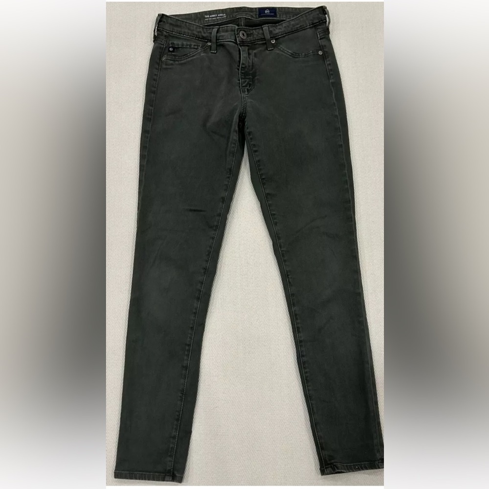 Adriano Goldschmied Ankle Jean Mid Rise Super Skinny Ankle Green Sz 26R